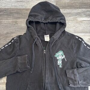 PINK Victorias Secret Michigan State Spartans Womens M Zip Up Hoodie Y2K McBling